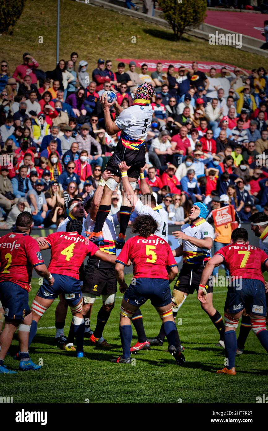 Rugby Europe Championship 2022 Spain Vs Romania High Resolution Stock