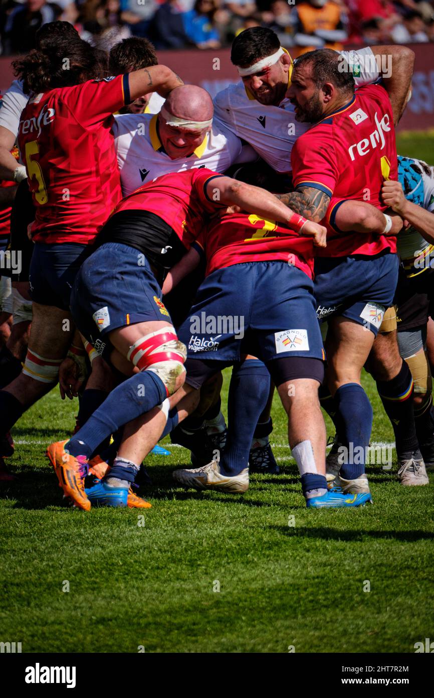 Rugby europe championship 2022 spain vs romania hires stock