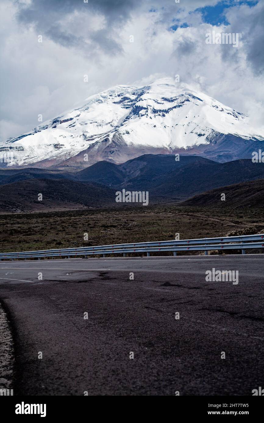 Landscape of El chimborazo, Ecuador, andes, andean mountains snow peak Stock Photo