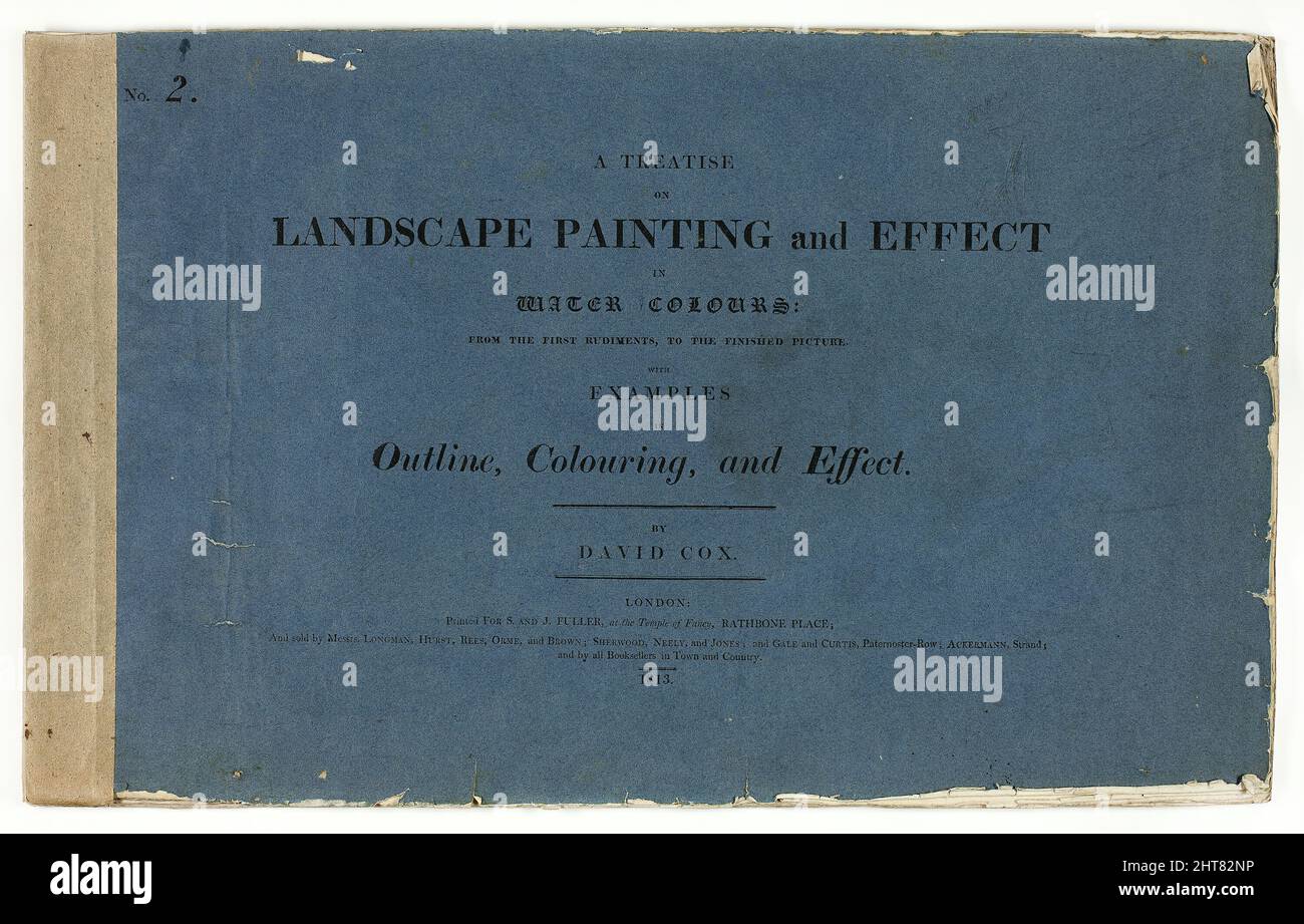 A Treatise on Landscape Painting and Effect in Water Colours: From the First Rudiments, to the Finished Picture No. 2, 1813. Stock Photo