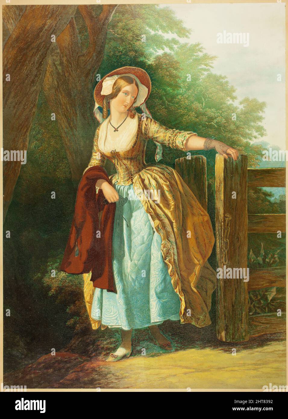 The Parting Look (without Man and Box), 1858. Stock Photo