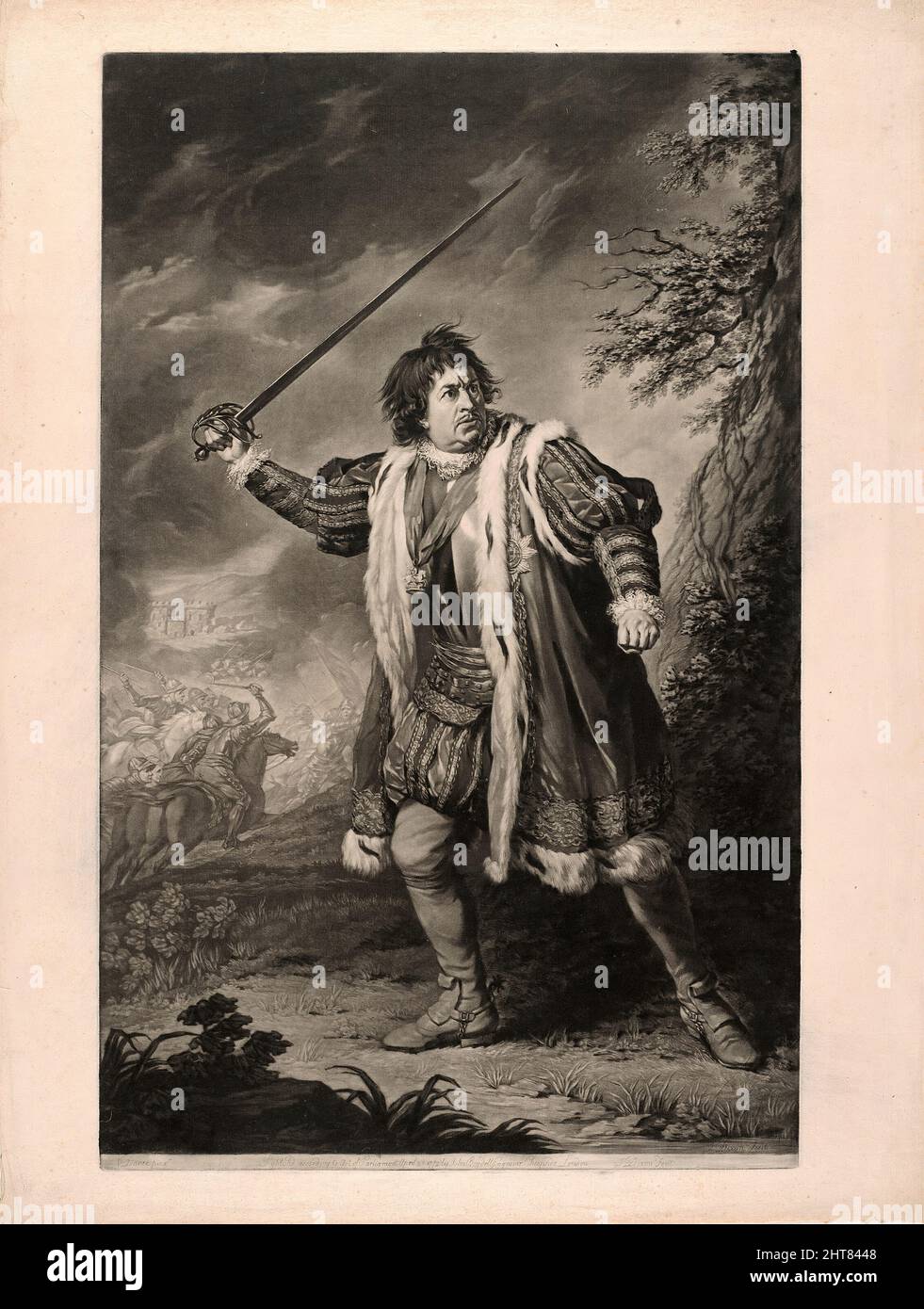 Mr. Garrick in &quot;Richard the Third&quot;, published April 28, 1772. Stock Photo