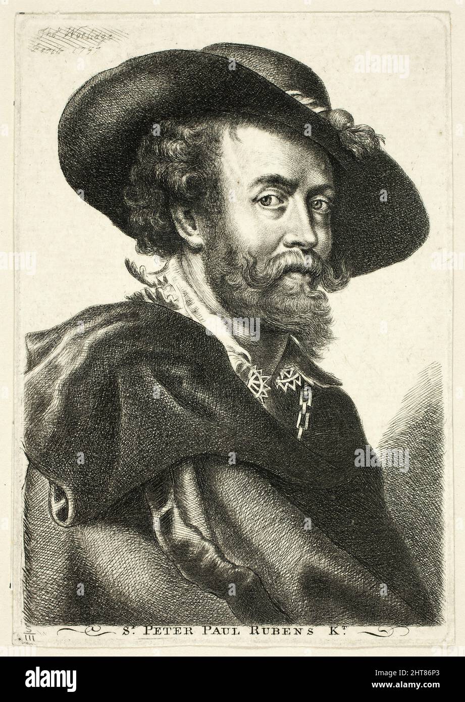 Sir Peter Paul Rubens, 1757. Stock Photo