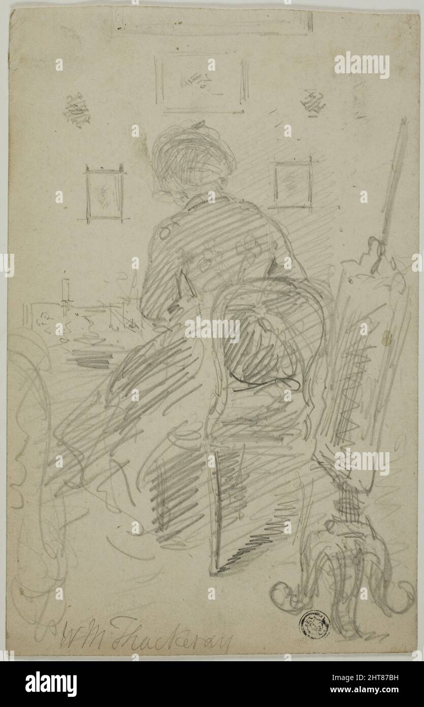 Lady Writing (Back View), n.d Stock Photo - Alamy