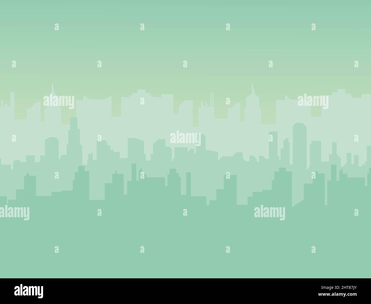 Illustration of the silhouette of a modern city with skyscrapers and ...
