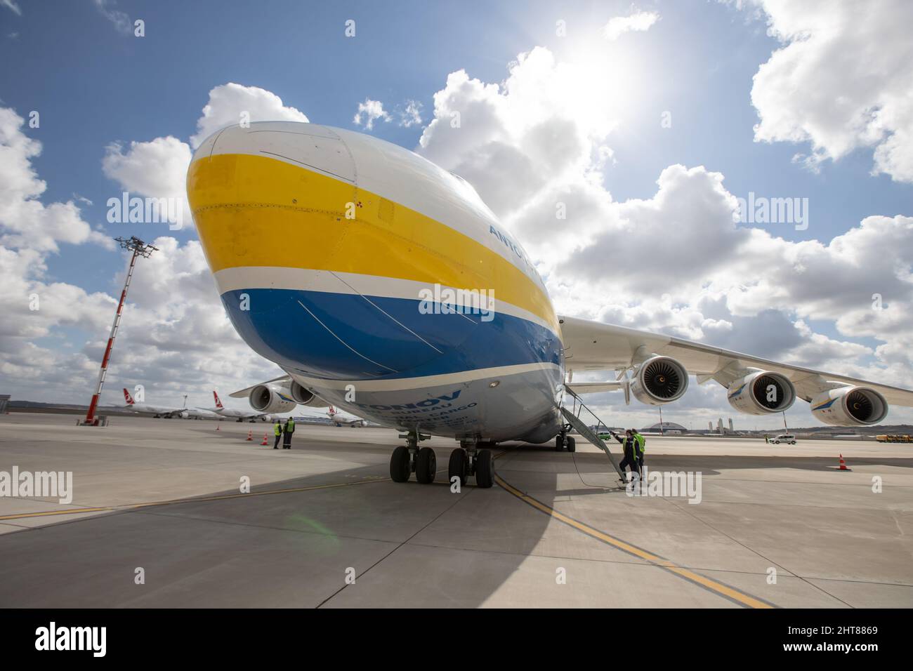 ISTANBUL, TURKEY - OCTOBER 05, 2021: Antonov Airlines Antonov An-225 ...