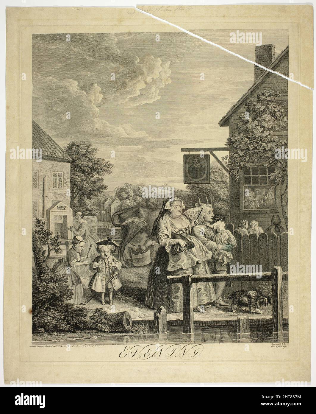 Evening, plate three from The Four Times of Day, May 1738. Stock Photo