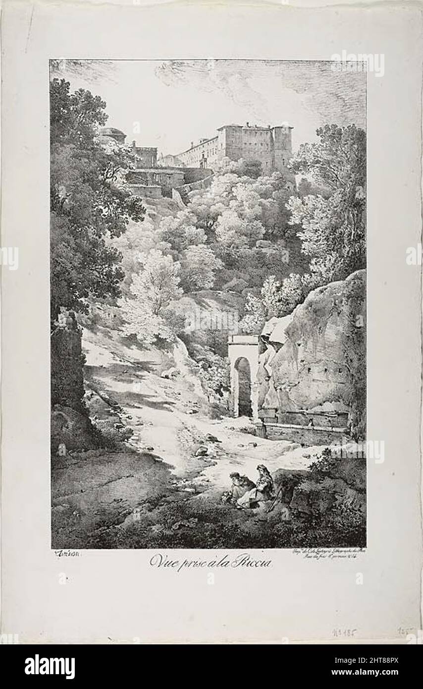 View from La Riccia, 1817. Stock Photo