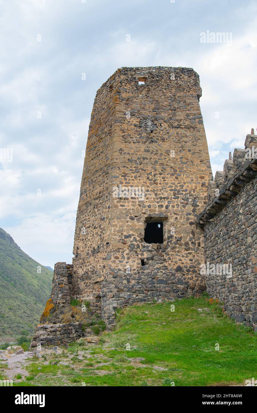 high tower in the Khertvisi fortress in Georgia Stock Photo - Alamy