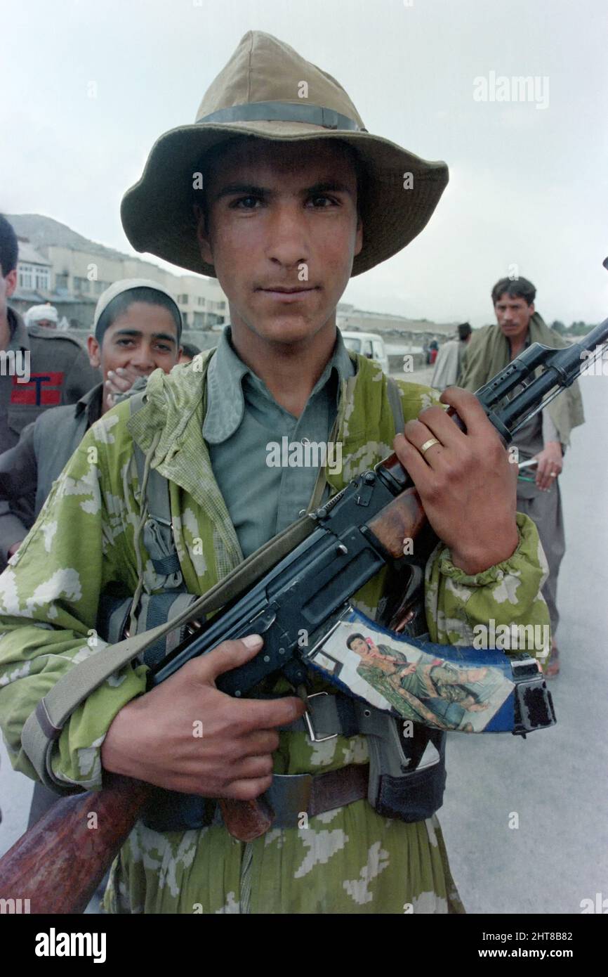 KABUL, AFGHANISTAN. 15th May 1988. An Afghan village militia soldier
