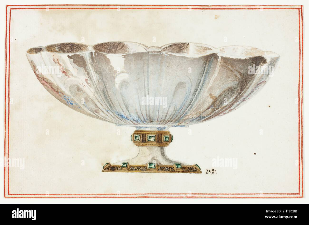 Fluted Bowl with Jewelled Base, n.d Stock Photo Alamy