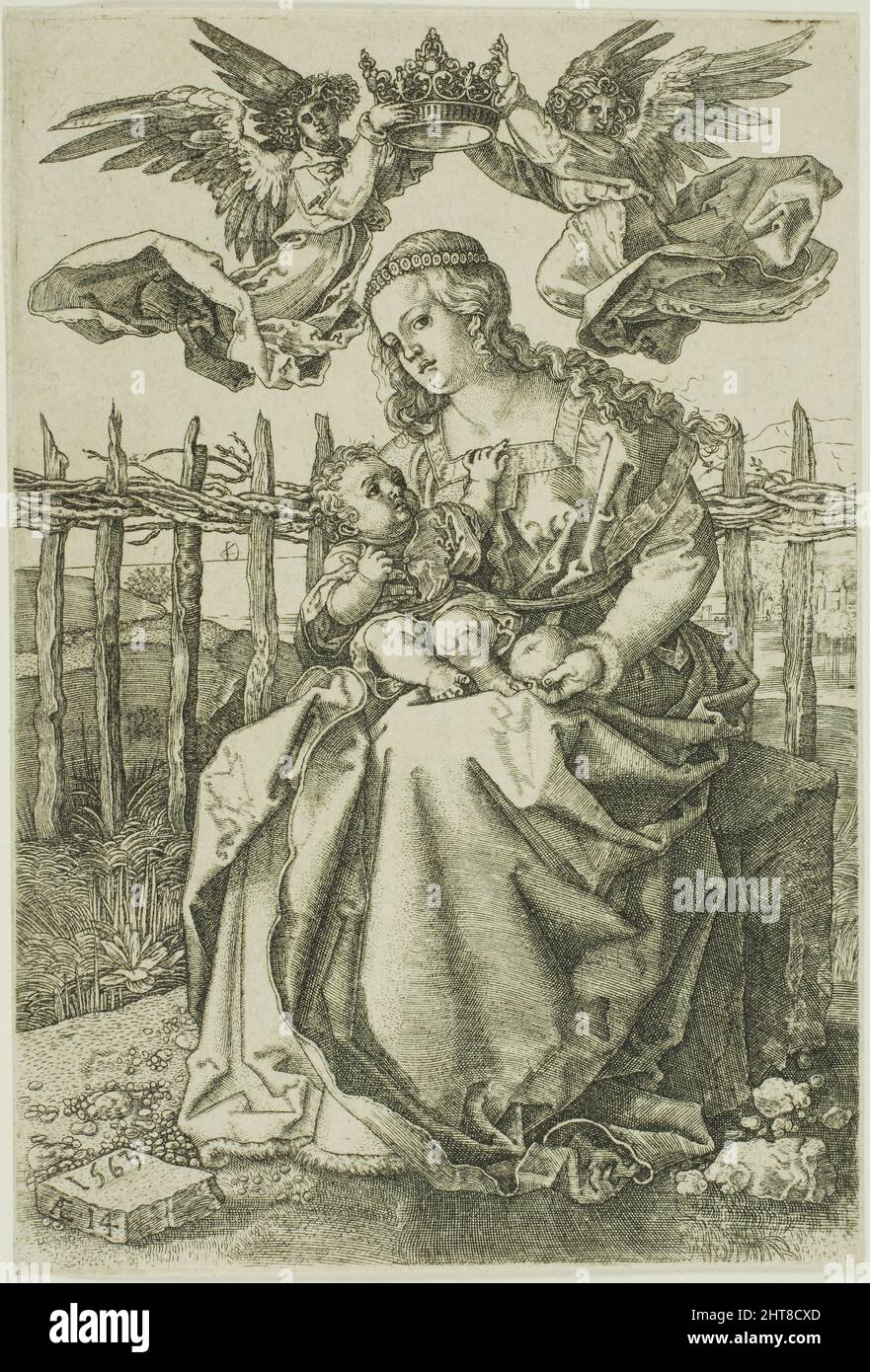 Madonna Crowned by Two Angels, 1563 Stock Photo - Alamy