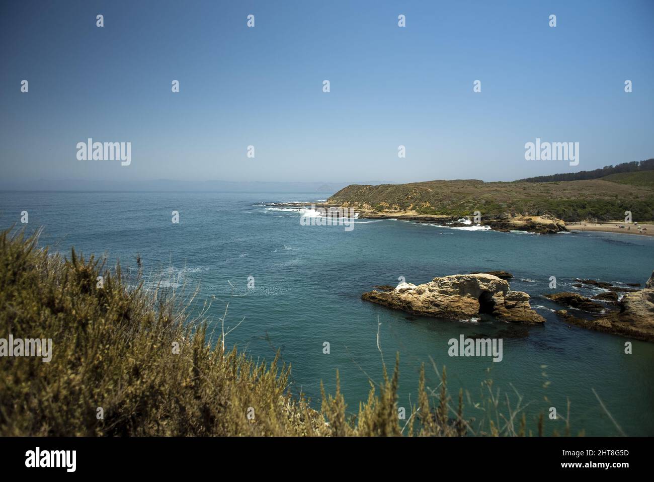 Beautiful view of the ocean in Montana de Oro State Park Stock Photo