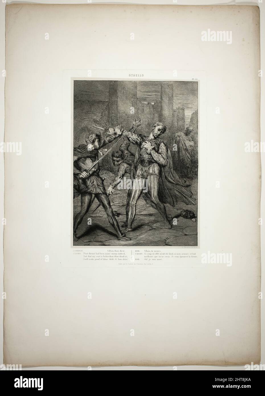 Villain Thou Diest Plate Ten From Othello 1844 Stock Photo Alamy