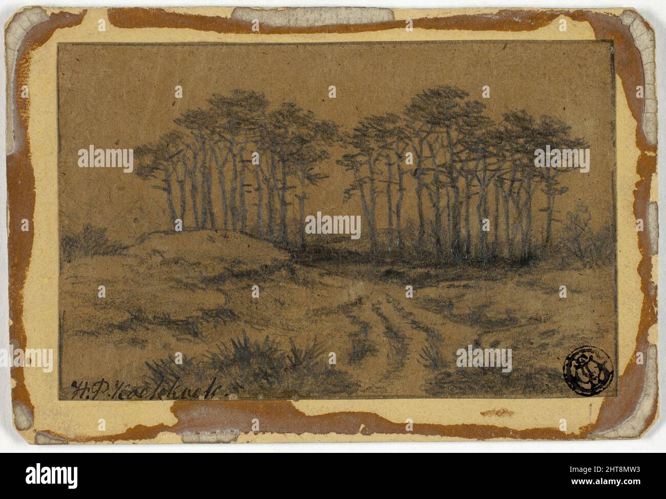 Path Through Trees, c. 1877. Stock Photo