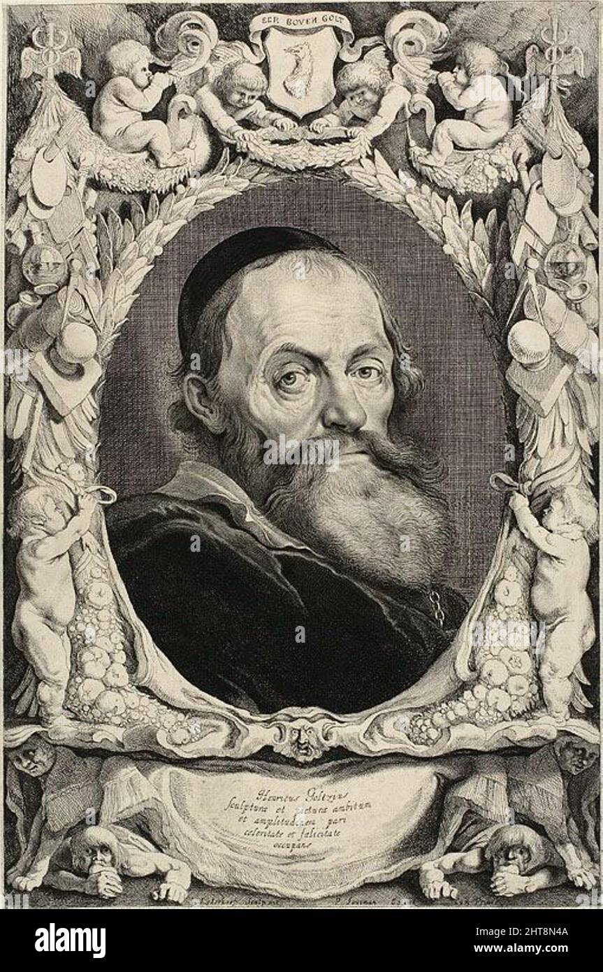 Portrait of Hendrik Goltzius, c. 1649. Stock Photo
