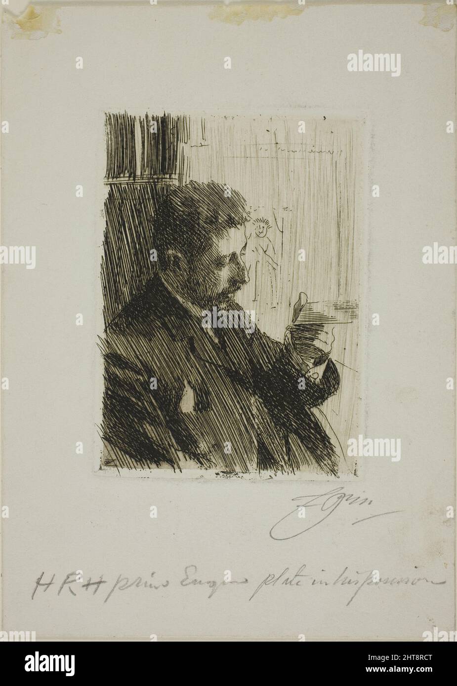 H. R. H. Prince Eugen of Sweden, 1891. Stock Photo