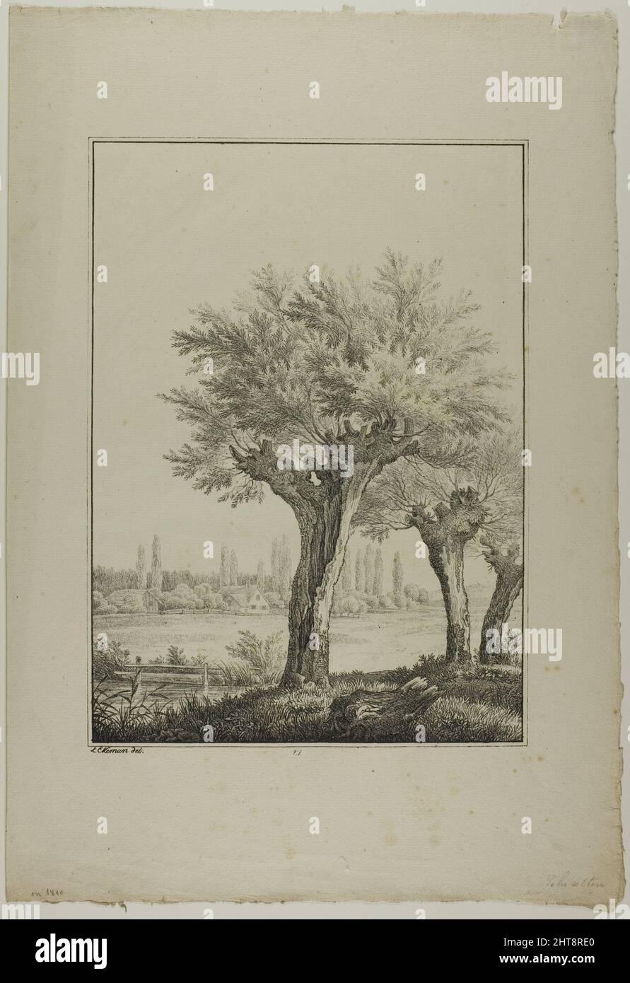Plate 27 from Blatt Baum und Landschafts Studien, c.1810. Stock Photo