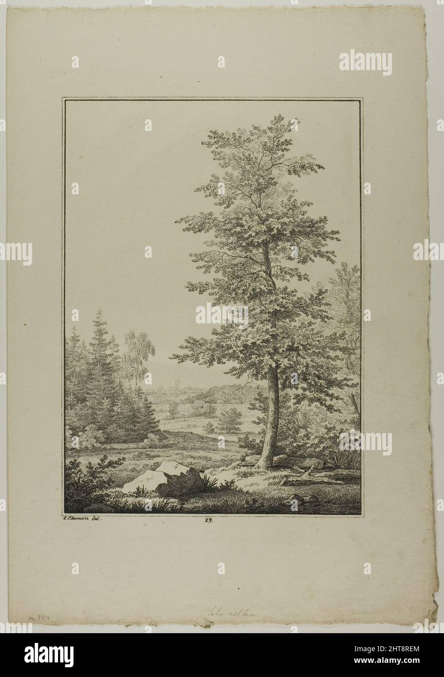 Plate 29 from Blatt Baum und Landschafts Studien, c.1810. Stock Photo