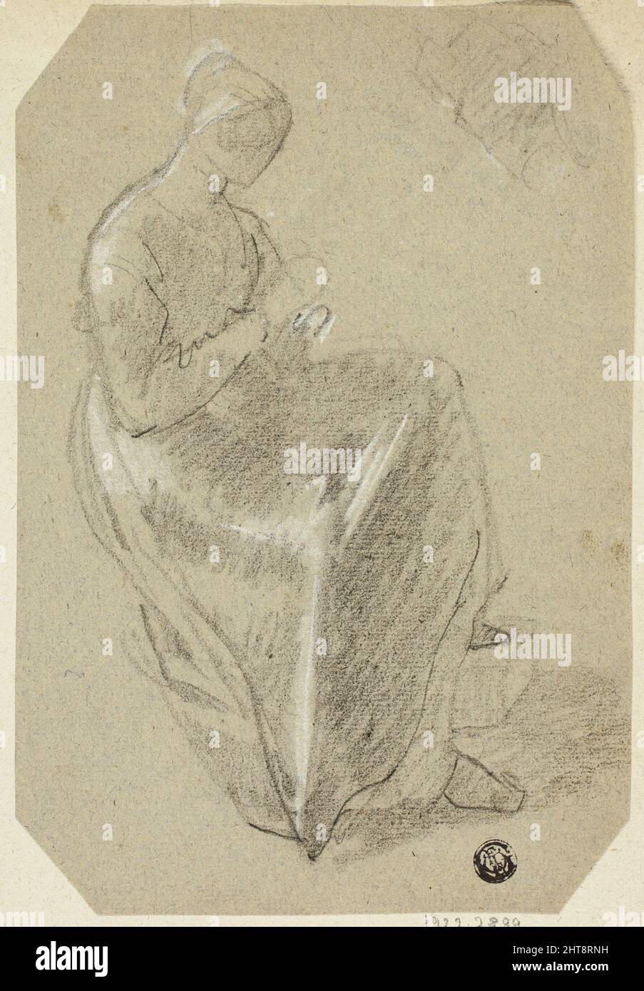 Sketch woman seated hi-res stock photography and images - Alamy