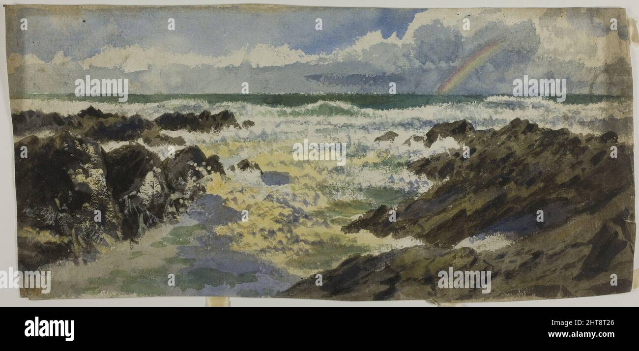 Rainbow Over Stormy Sea, c.1900 Stock Photo - Alamy