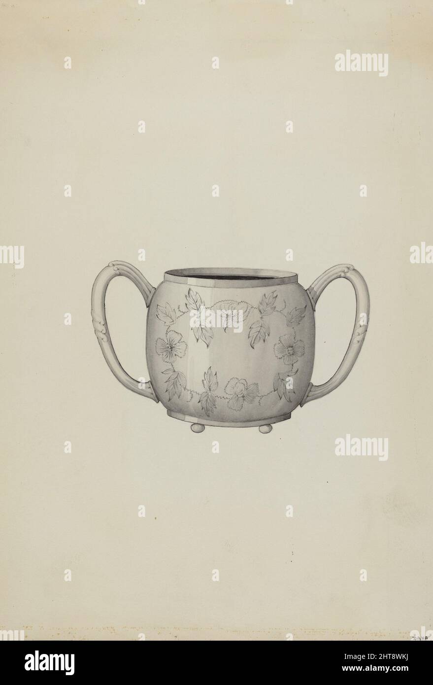 Silver Spoon Holder, c. 1937 Stock Photo Alamy