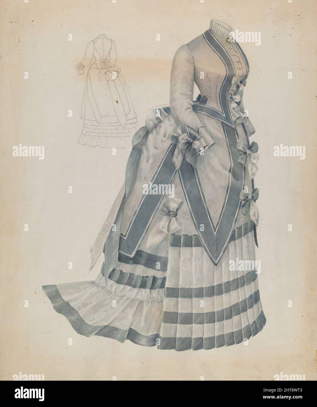 Dress, c. 1937. Stock Photo