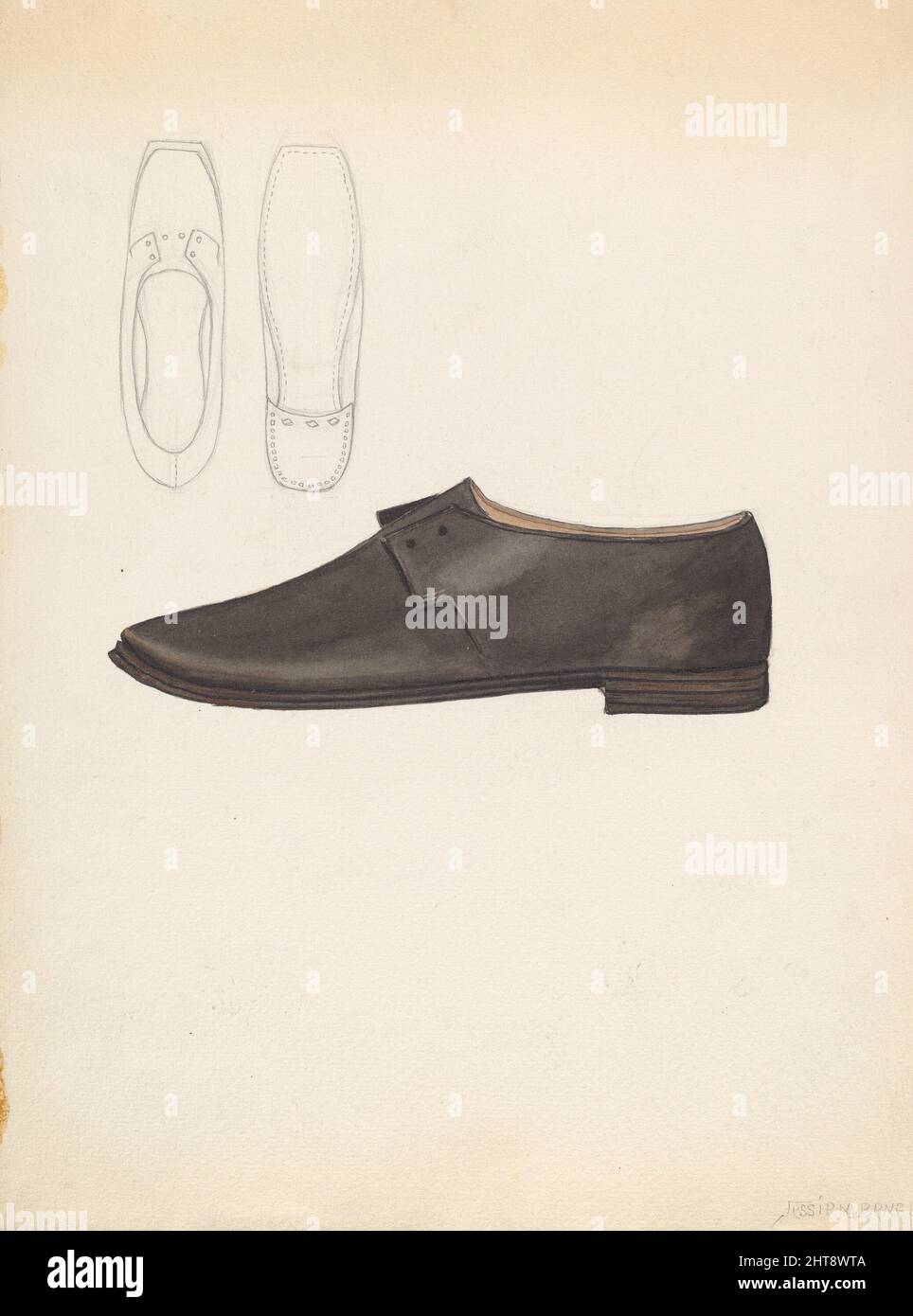Man's Shoe, c. 1936. Stock Photo