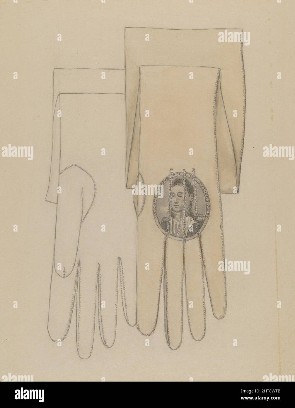 Wedding Gloves, 1935/1942. Stock Photo