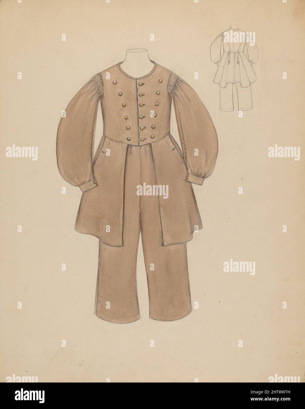 Boy's Suit, c. 1937. Stock Photo