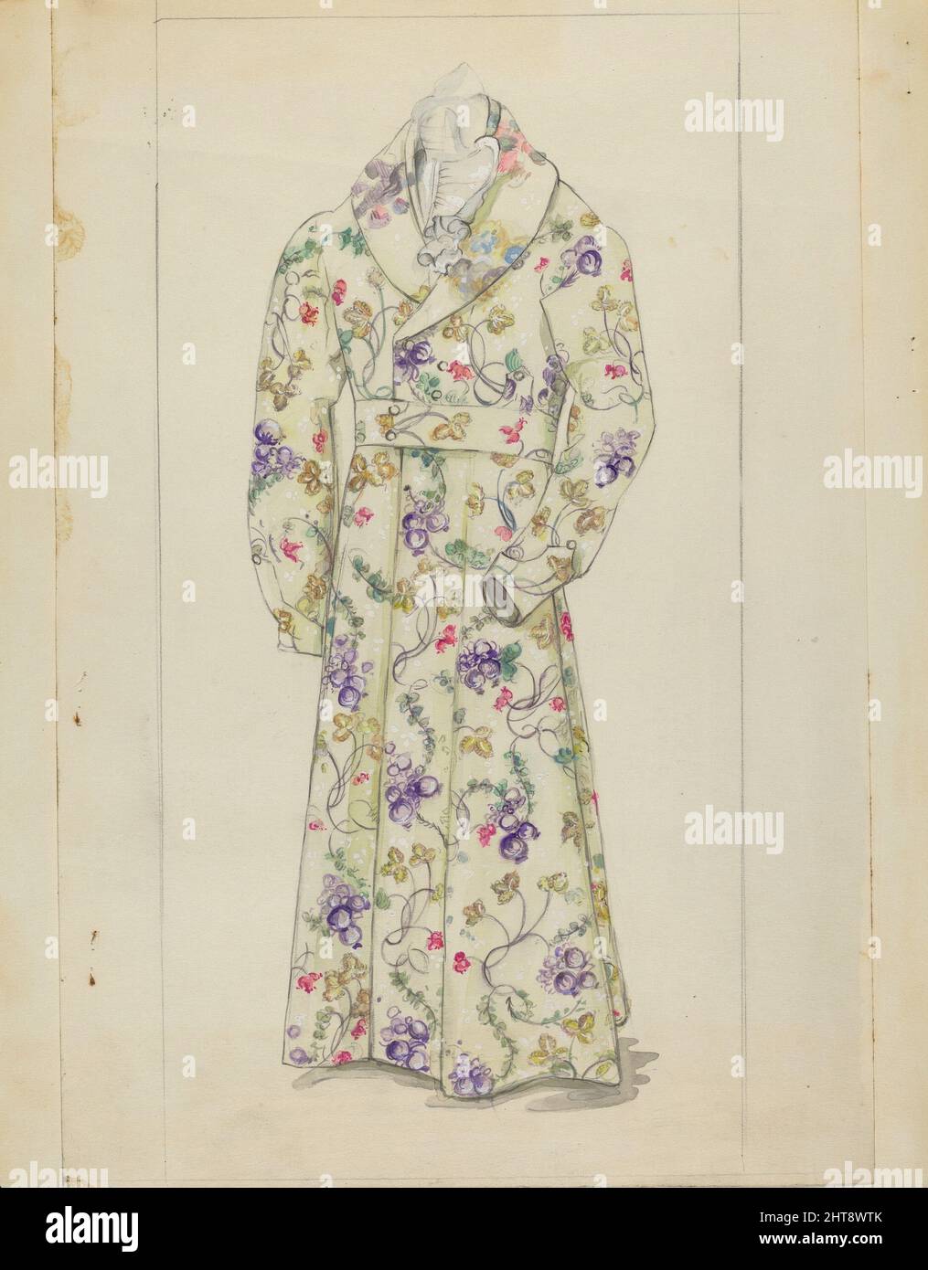 Man's Dressing Gown, c. 1939. Stock Photo