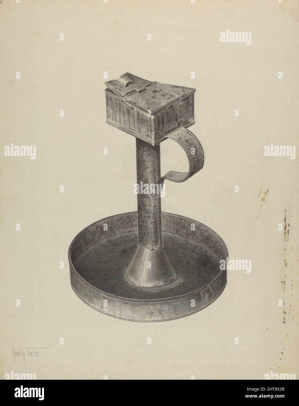 Betty Lamp and Stand, c. 1940 Stock Photo Alamy