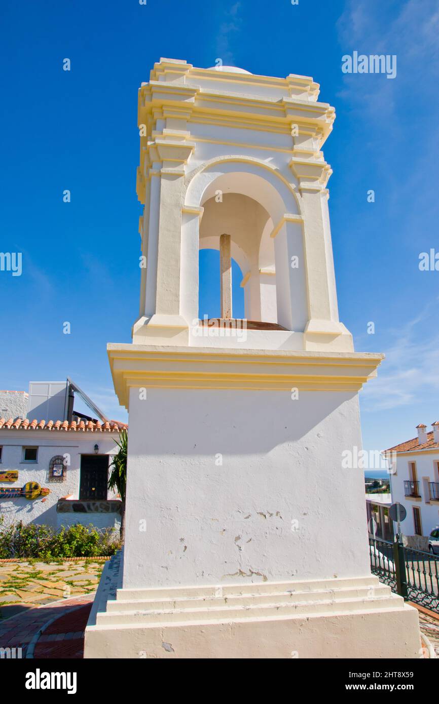 Vertical shot of the Macharaviaya in Malaga, Andalucia, Spain Stock Photo