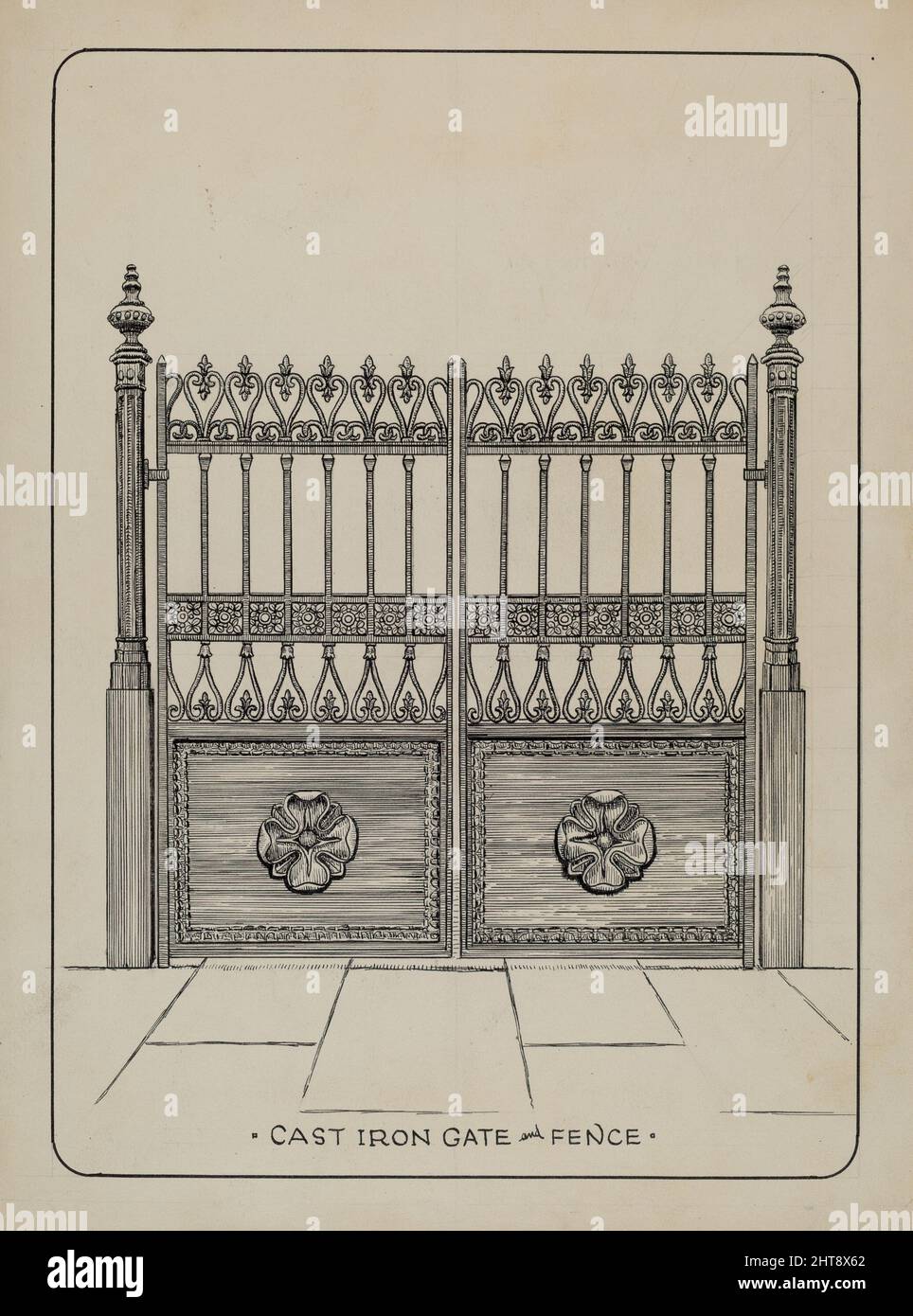 Cast Iron Gate, c. 1936 Stock Photo Alamy