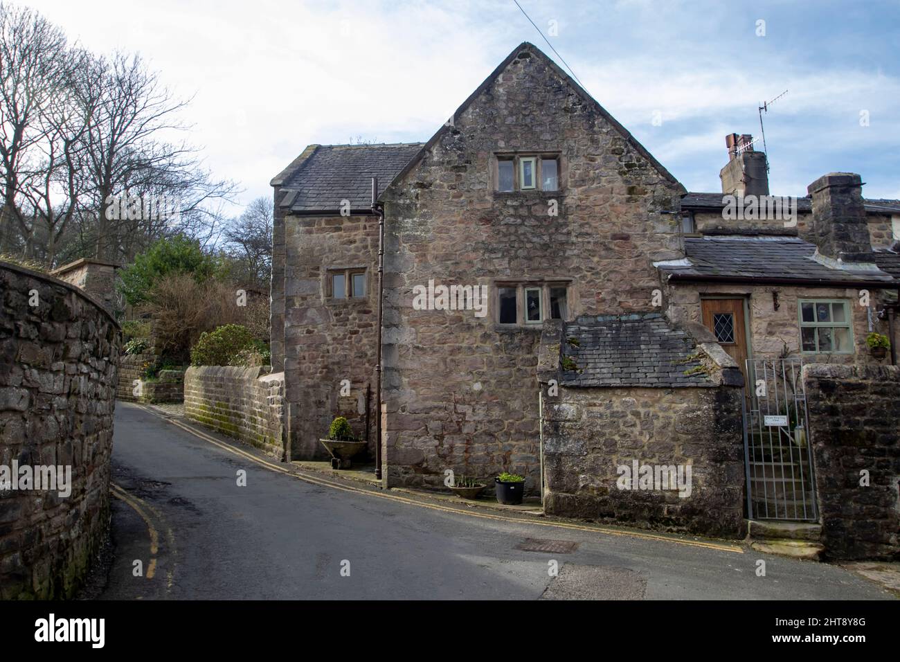 An old stone house in Lancashire, UK Stock Photo