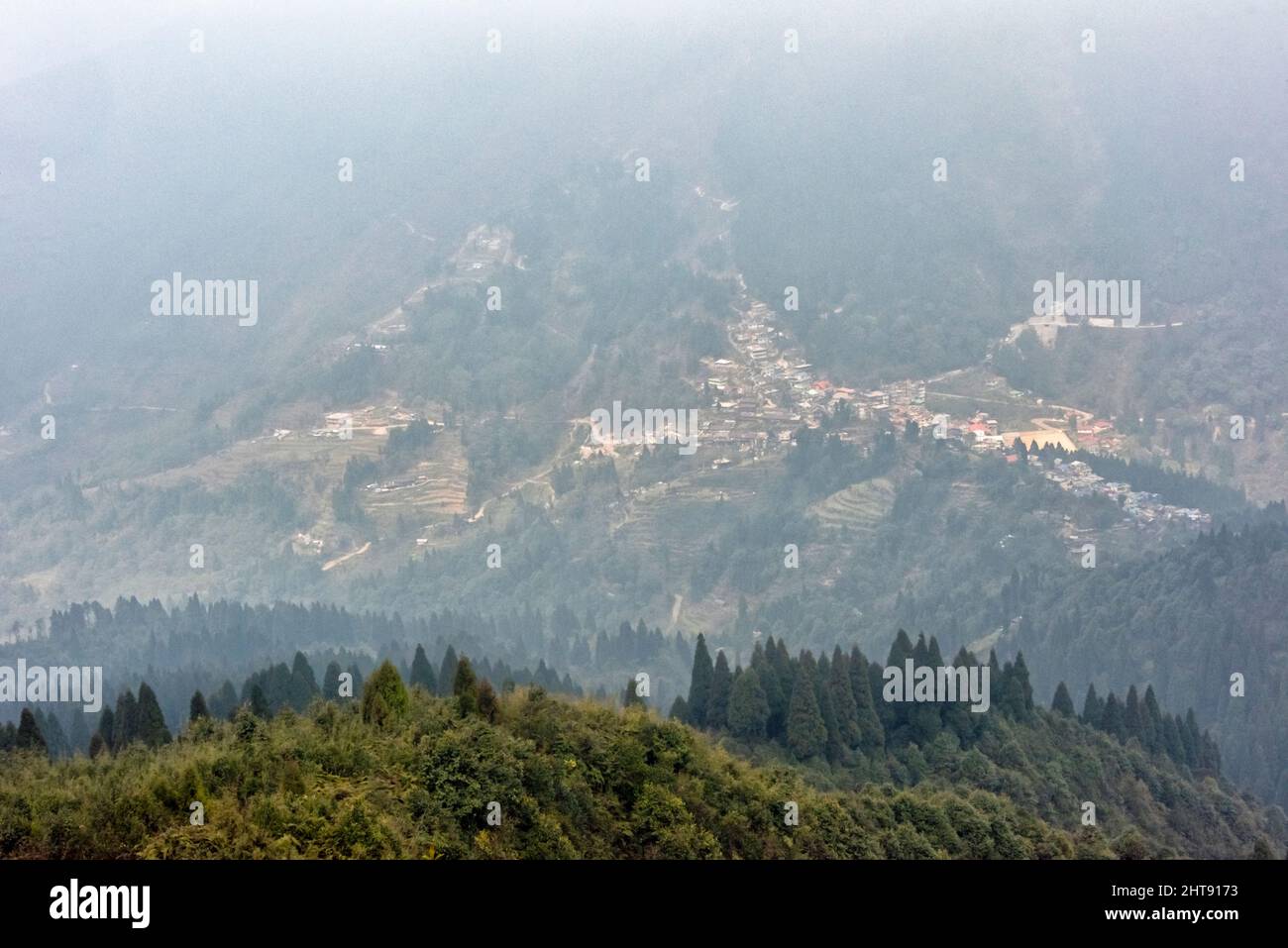Darjeeling on the hillside, West Bengal, India Stock Photo