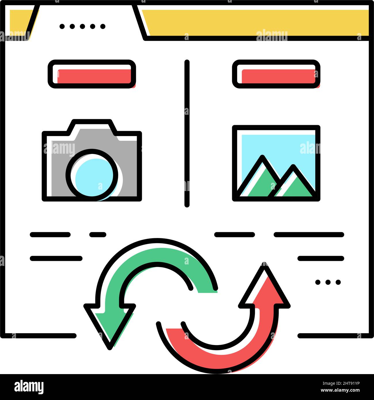 photo, image and picture converter color icon vector illustration Stock ...