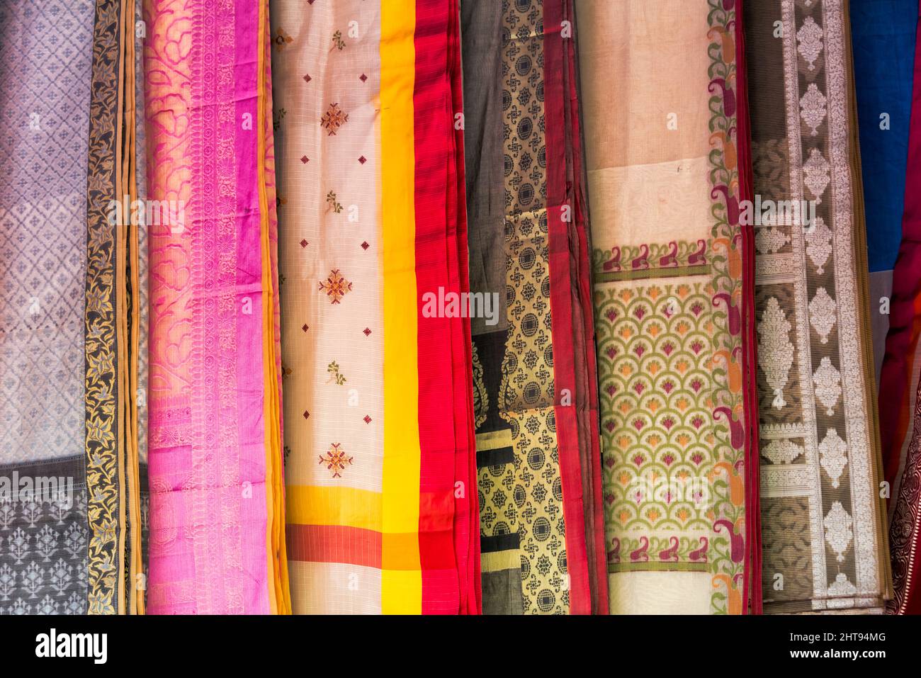 Colorful textile piece, Gangtok, Sikkim, India Stock Photo Alamy