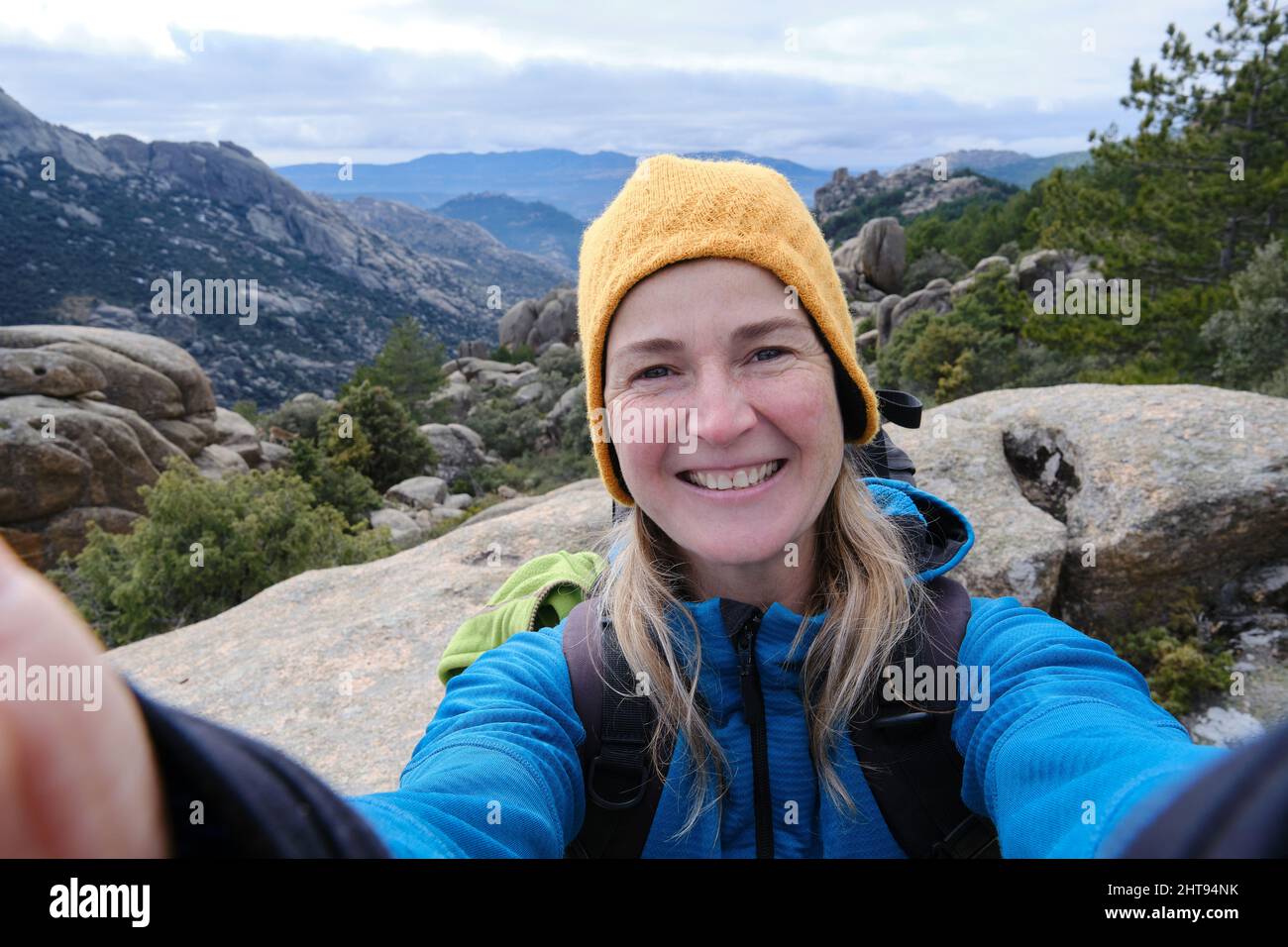 Mature woman taking selfie hi-res stock photography and images - Alamy