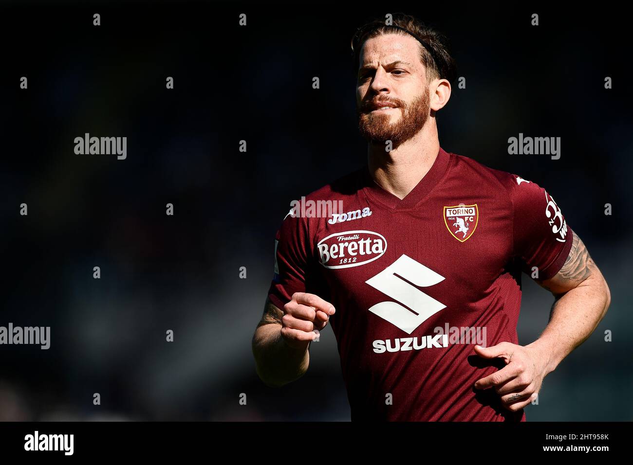 Turin Italy 27 February 22 Cristian Ansaldi Of Torino Fc Looks On During The Serie A Football Match Between Torino Fc And Cagliari Calcio Credit Nicolo Campo Alamy Live News Stock Photo Alamy
