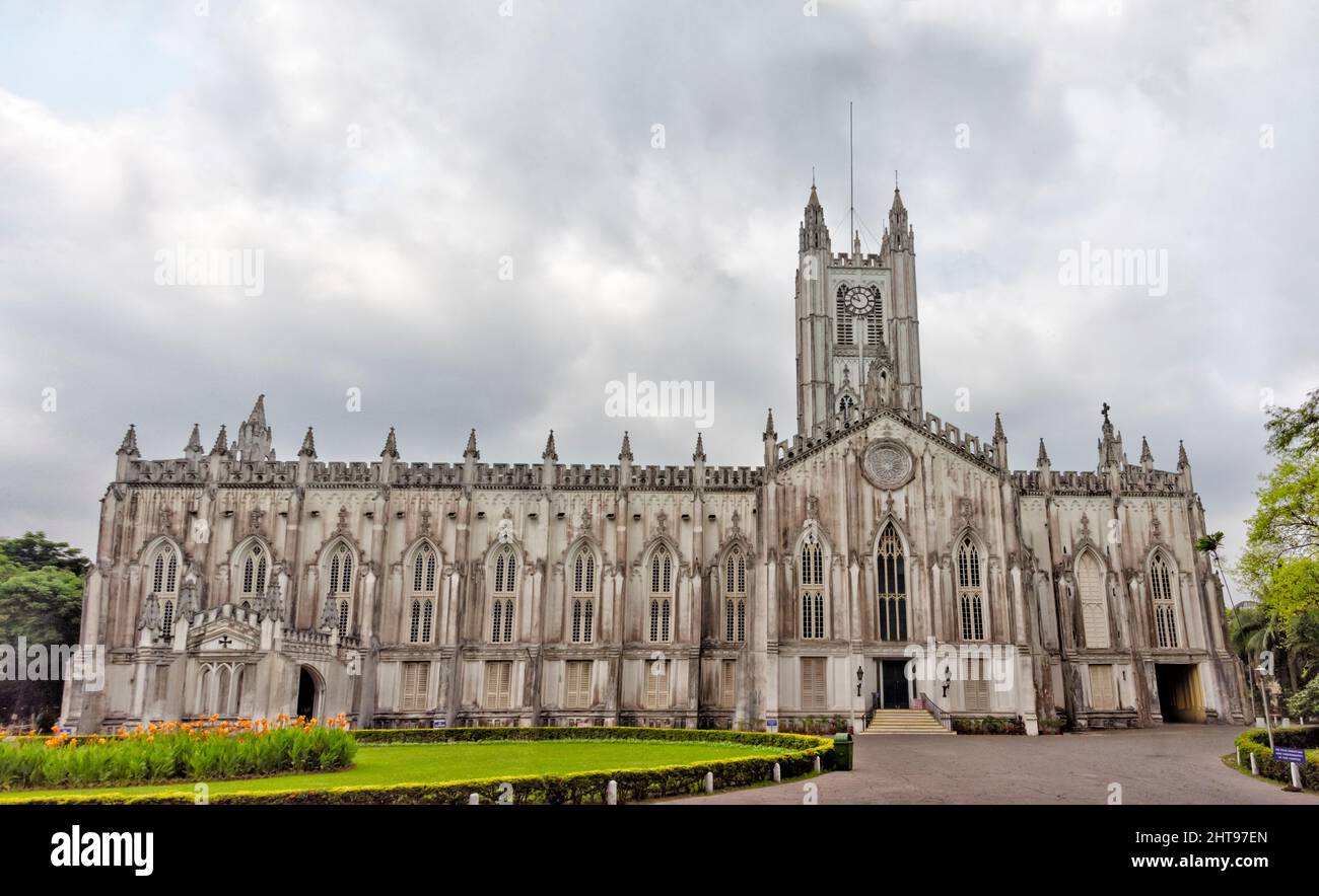 Saint Paul's Cathedral, Kolkata, West Bengal, India Stock Photo