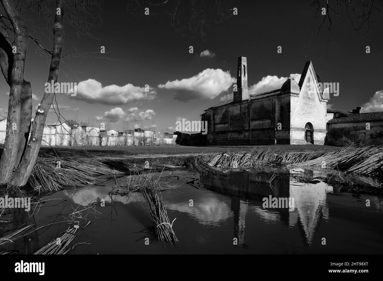Old stone church Black and White Stock Photos & Images - Alamy