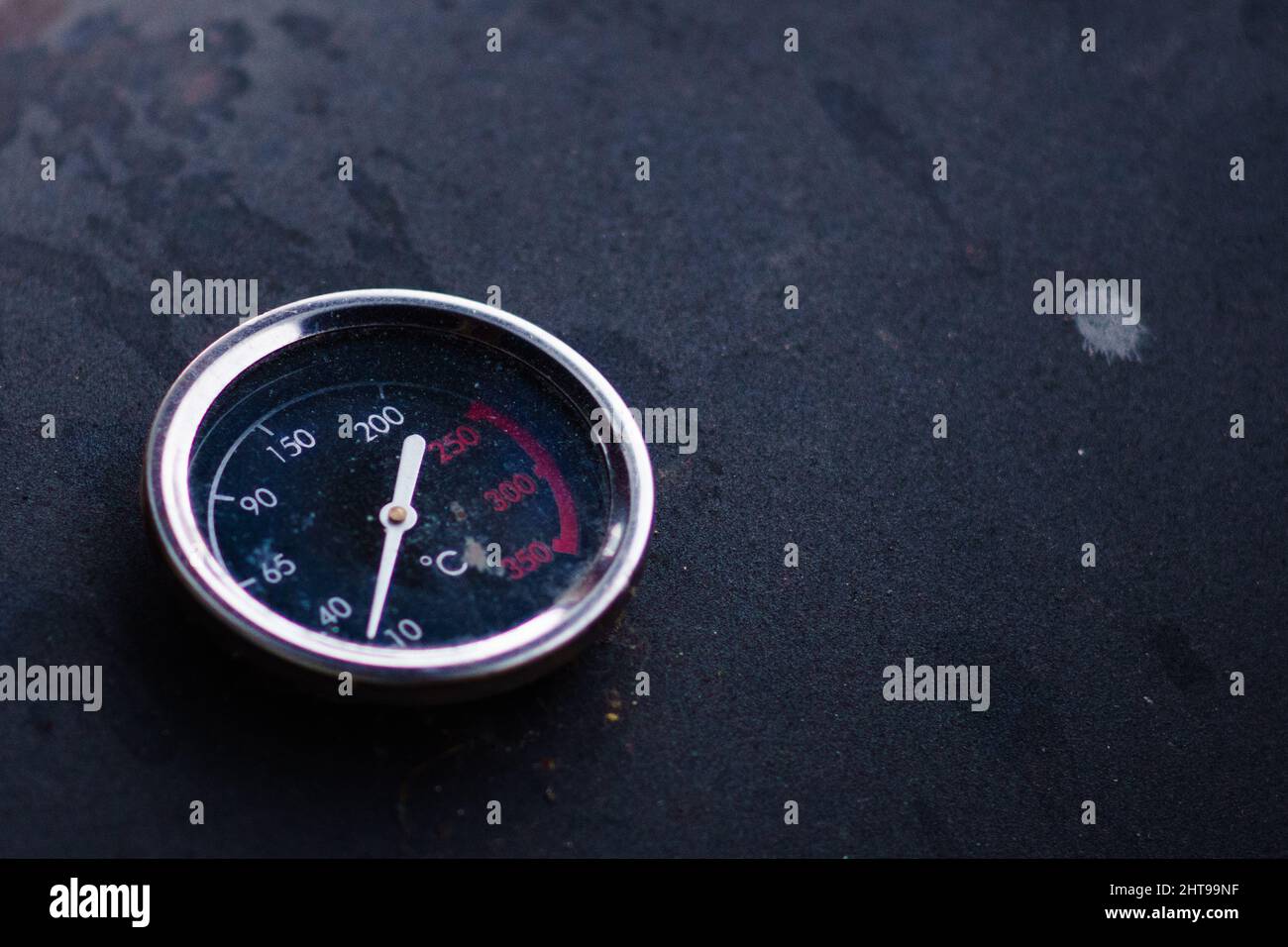 Closeup of a temperature gauge barbecue tool Stock Photo Alamy