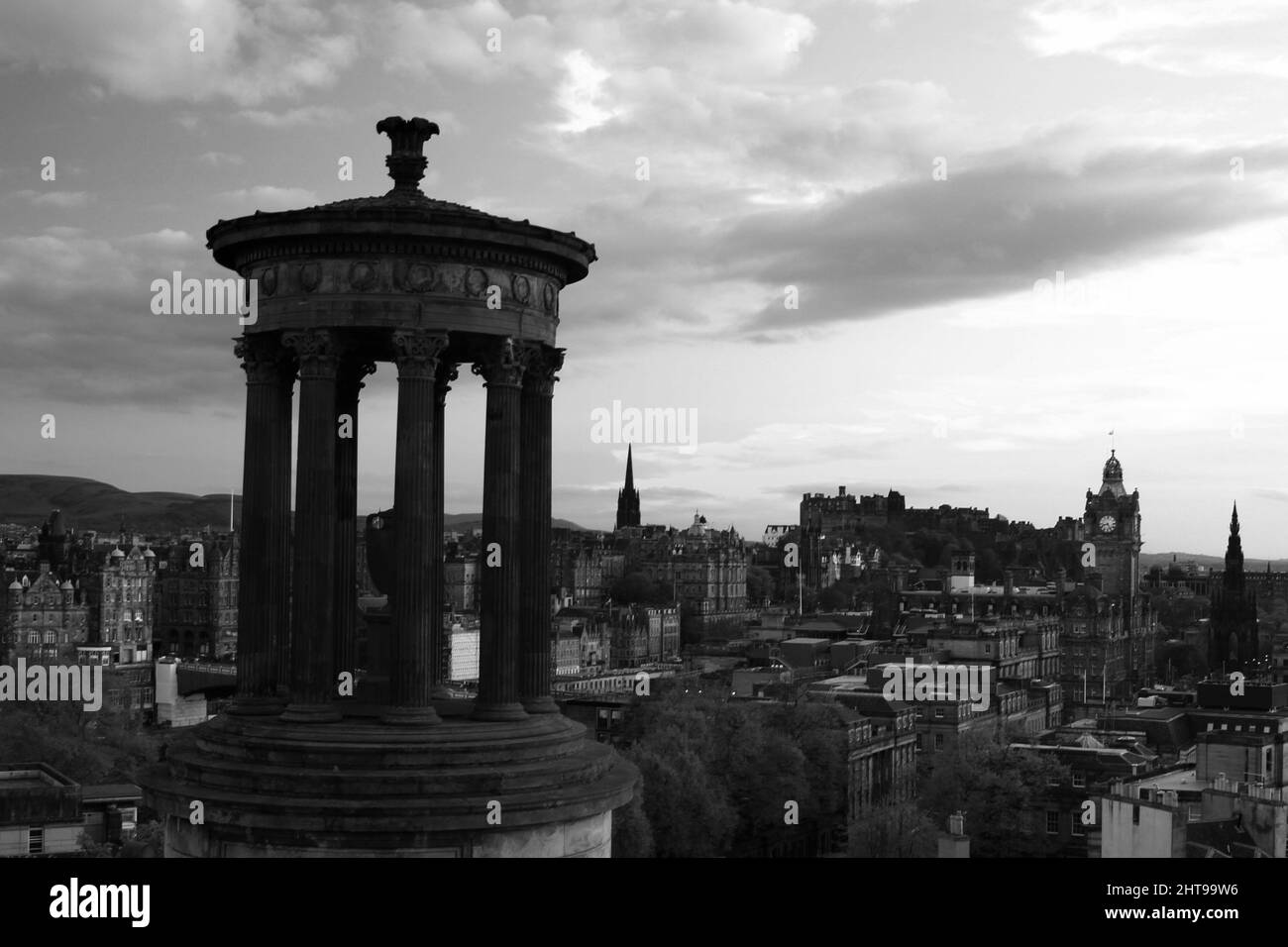 Edinburgh at dusk, Scottland Stock Photo