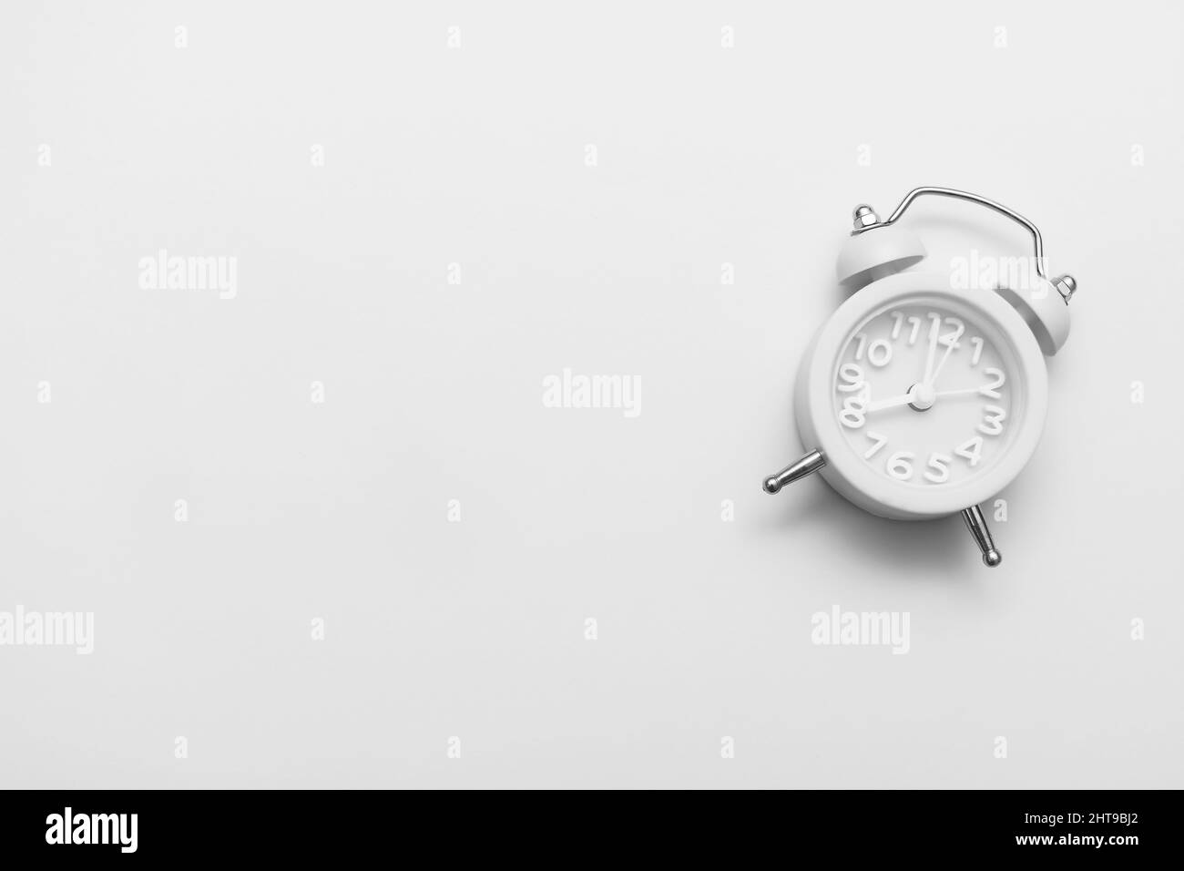 alarm clock on a white background. copy space Stock Photo