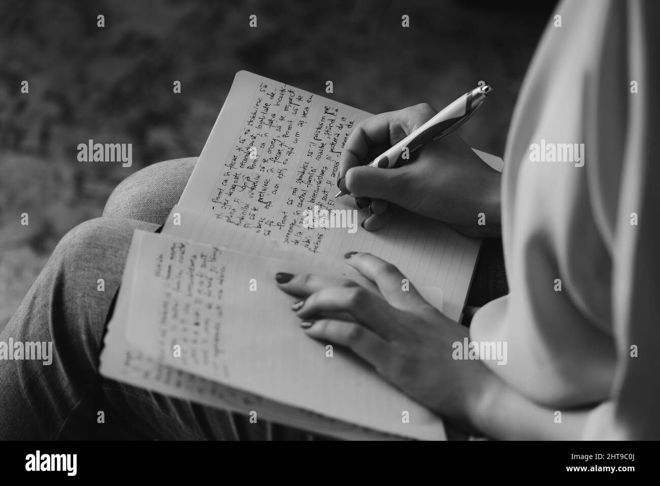 Human hand writing Black and White Stock Photos & Images - Alamy