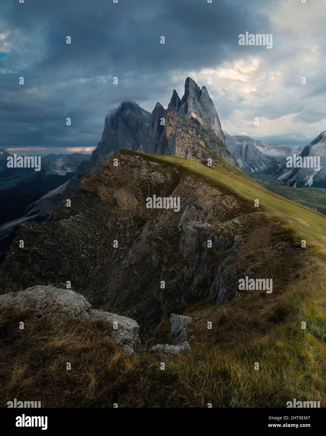 Secca Ridge Line Seceda ridgeline hi-res stock photography and images - Alamy