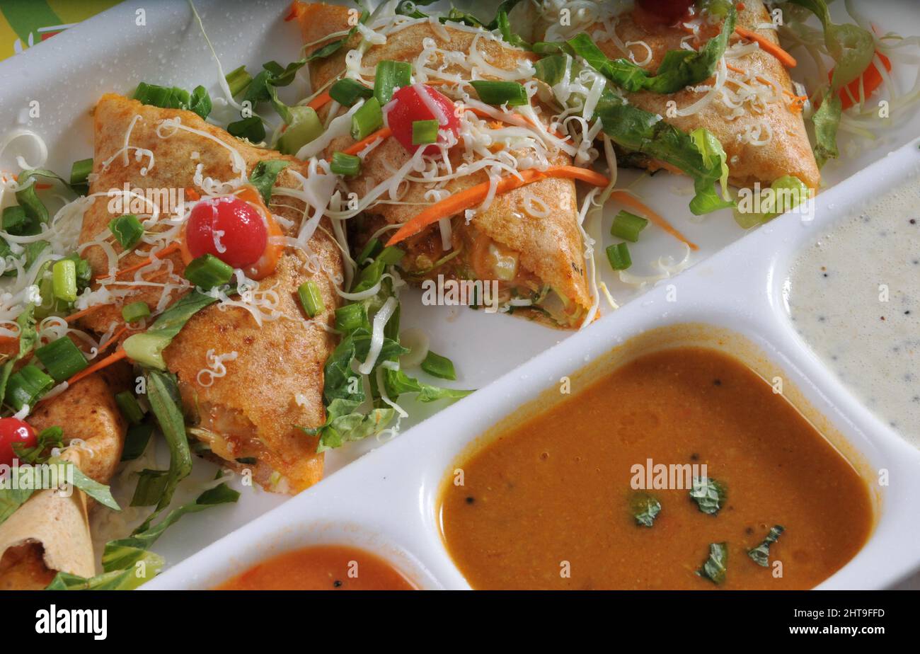 South indian food masala dosa Stock Photo - Alamy