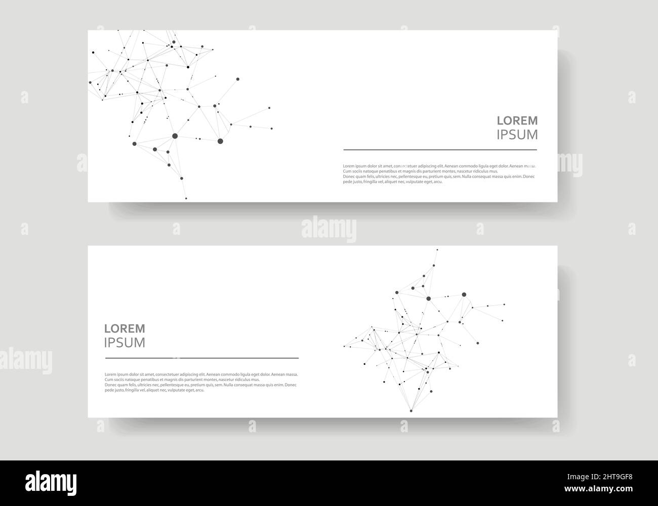 Polygonal abstract background with connected line and dots. Modern ...