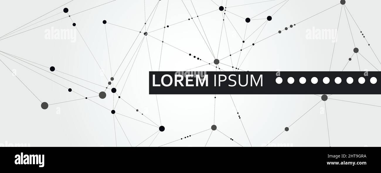 Abstract connection structure on banner template Stock Vector Image ...